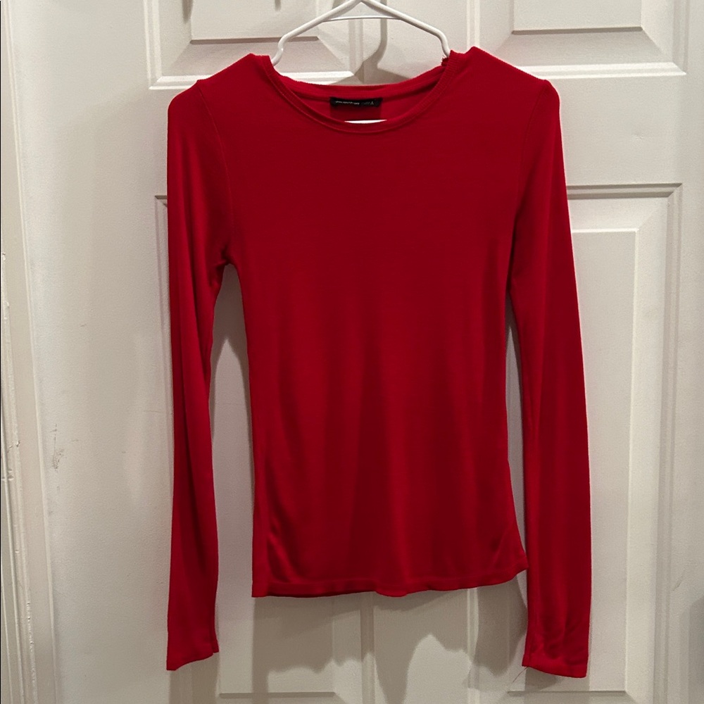 Stradivarius Vibrant Red Long Sleeve Blouse